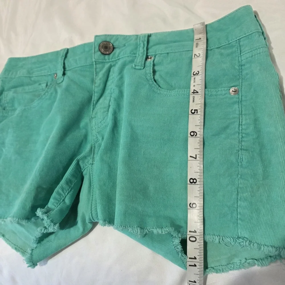 Y2K American Eagle Outfitters Micro Shorts Size 6 Corduroy Cut Offs Beach Summer